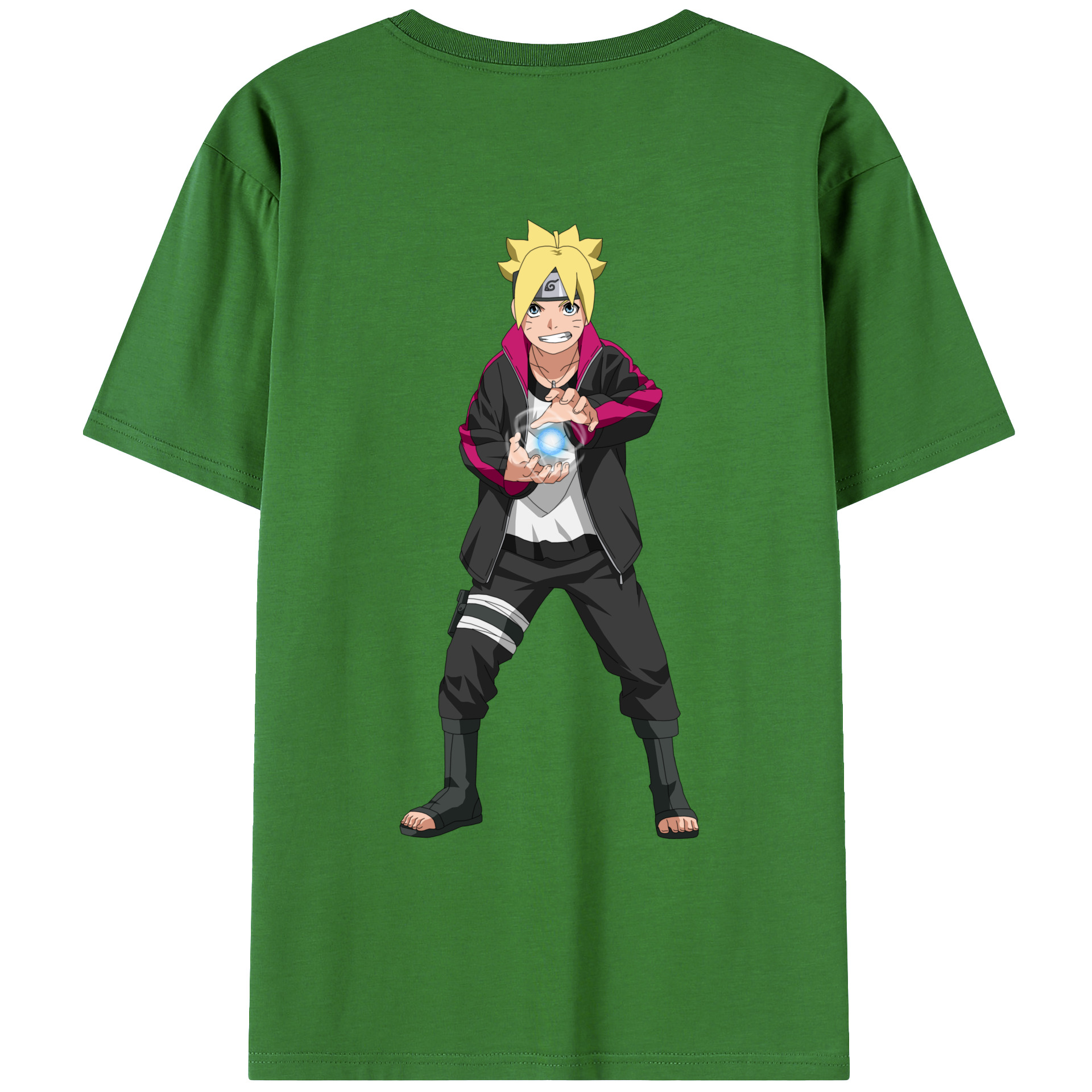 （画像用） NARUTO -ナルト- うずまき ボルト Uzumaki Boruto レディース半袖Tシャツ(バックプリント)